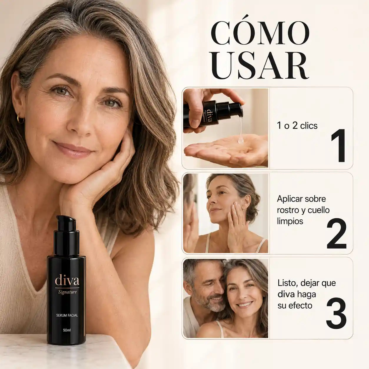 SIGNATURE · Serum Facial Reafirmante, Hidratante e Iluminador